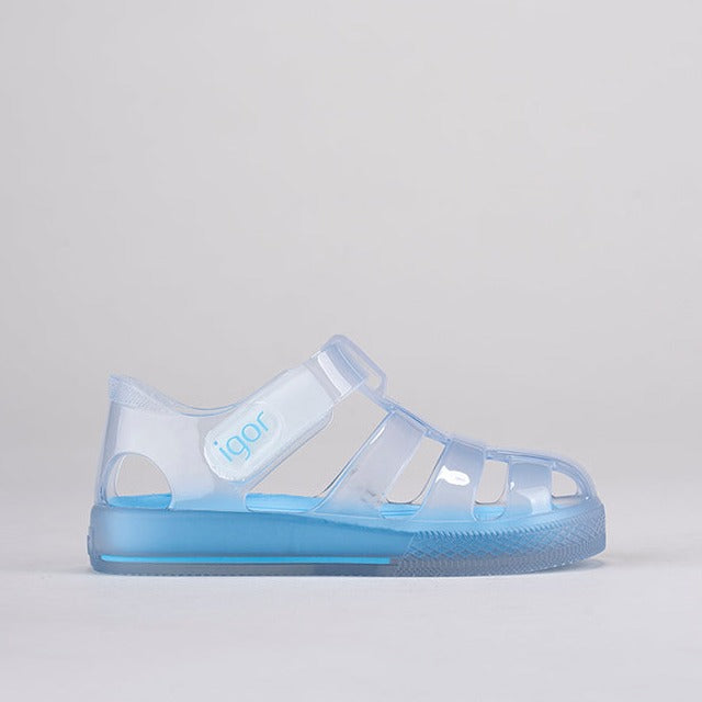 Igor Unisex Cristal Celeste Blue Star Brillo Sandals Vanilla