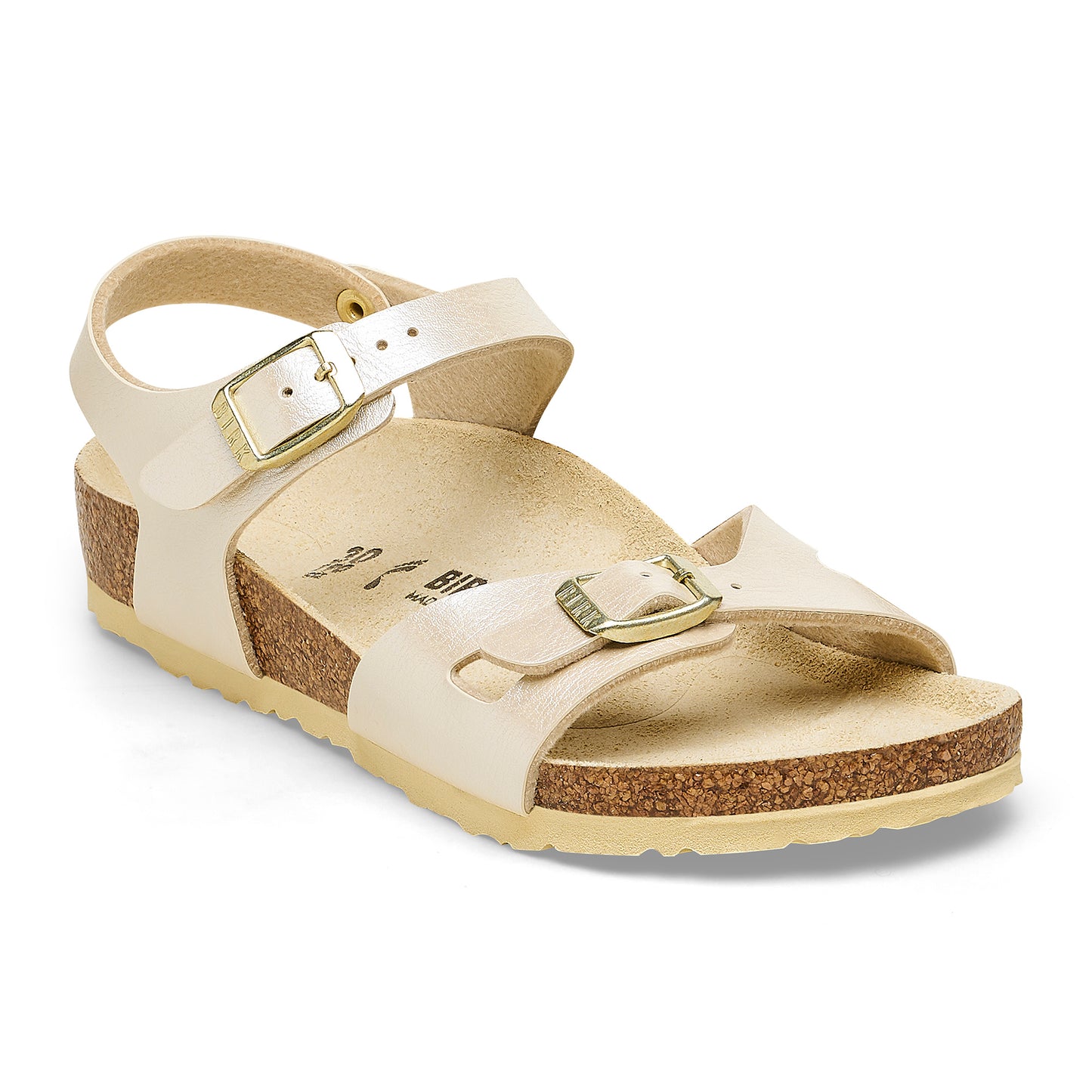 Birkenstock Girl's Graceful Pearl White Rio Sandals