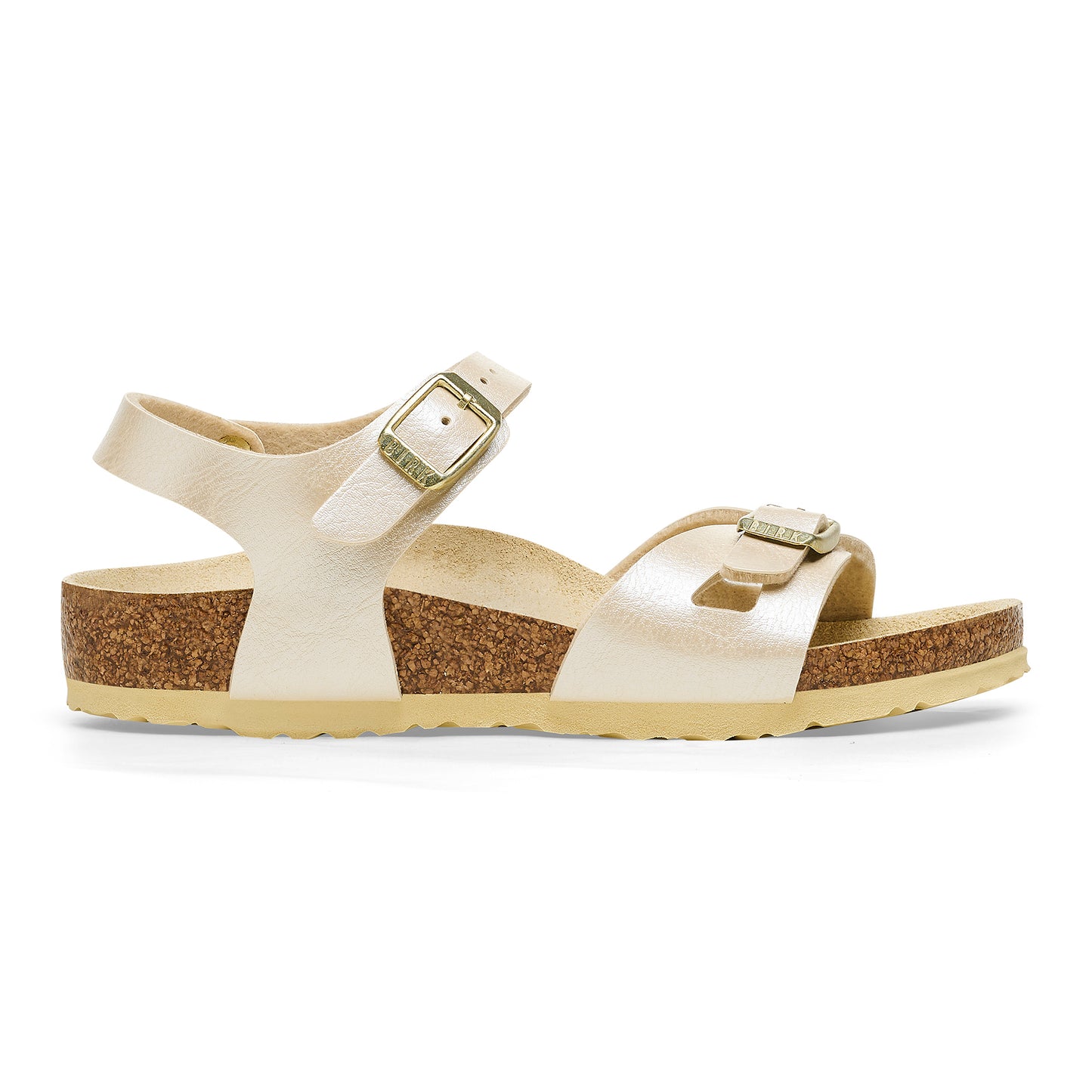 Birkenstock Girl's Graceful Pearl White Rio Sandals