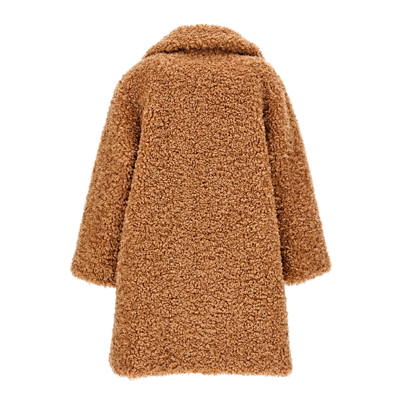 Monnalisa Girl's Beige Plush Coat