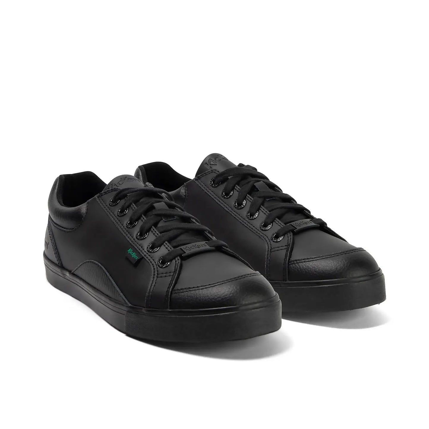 Kickers Adult Men's Black Leather Tovni Lo Mix School Shoes