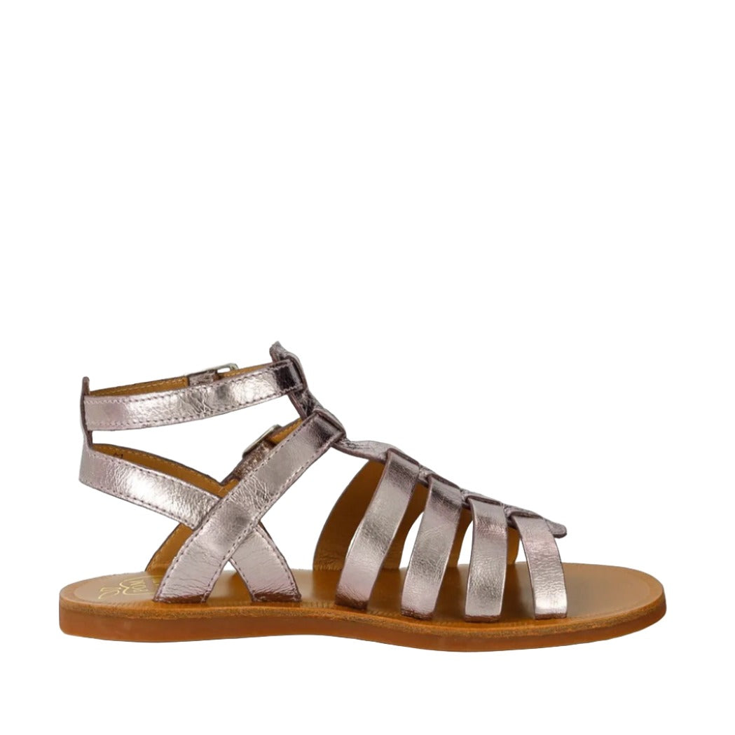 Pom D Api Girl's Powder Plagette Gladiator Sandals