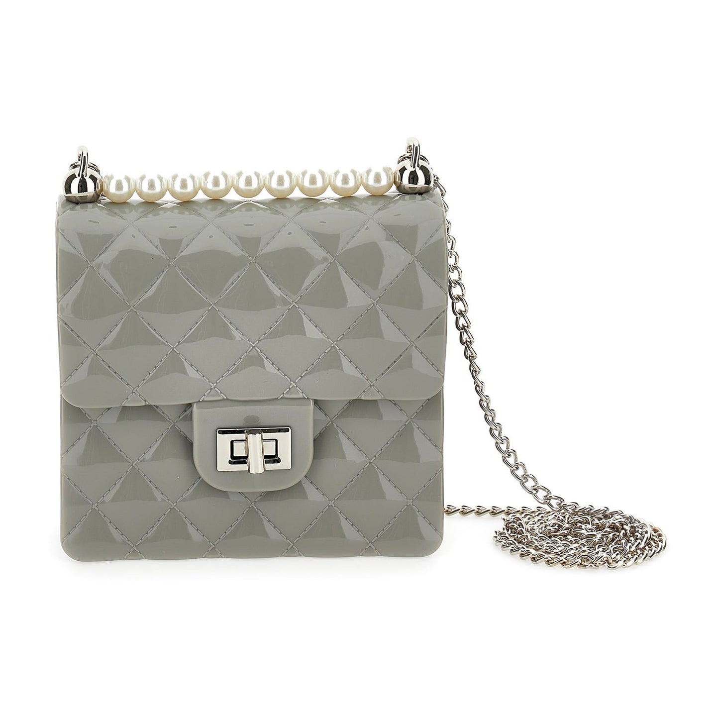 Monnalisa Girl's Grey Pearl Bag