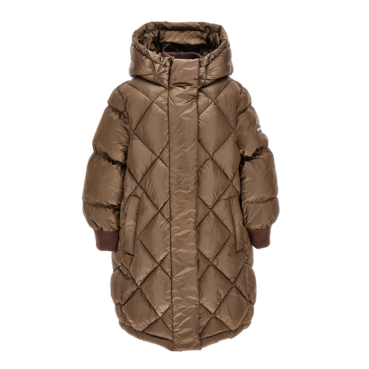 Monnalisa Girl's Caramel Long Padded Jacket