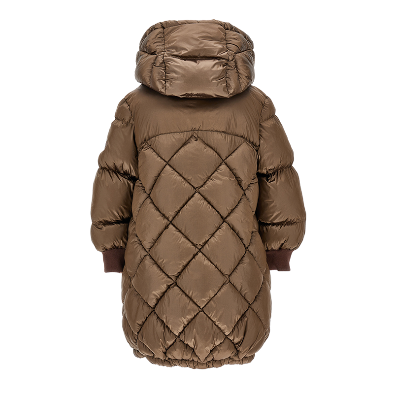 Monnalisa Girl's Caramel Long Padded Jacket