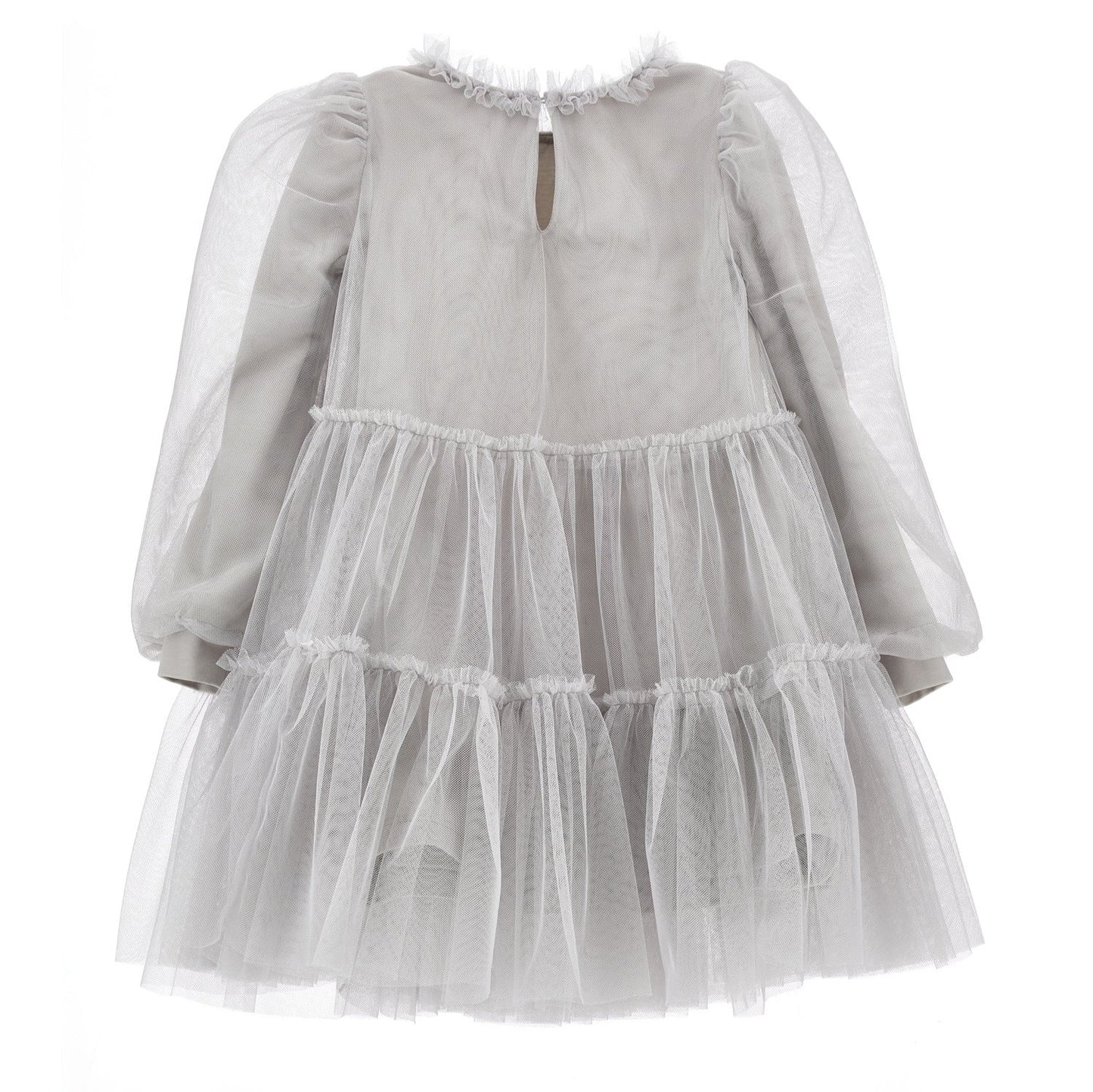 Monnalisa Girl's Grey Tulle Dress