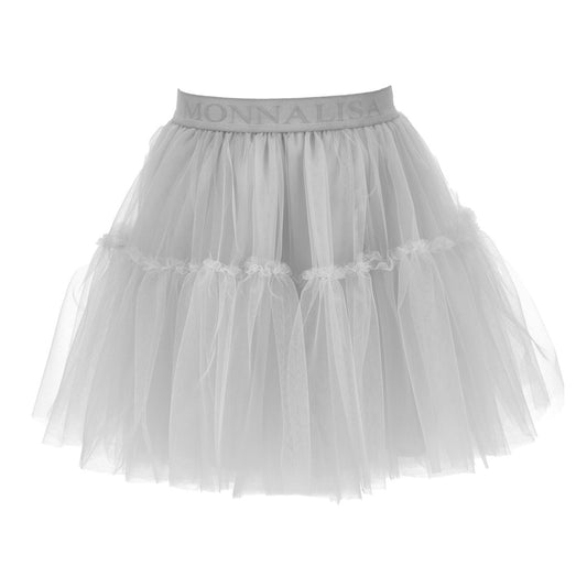 Monnalisa Girl's Grey Silk Tulle Skirt