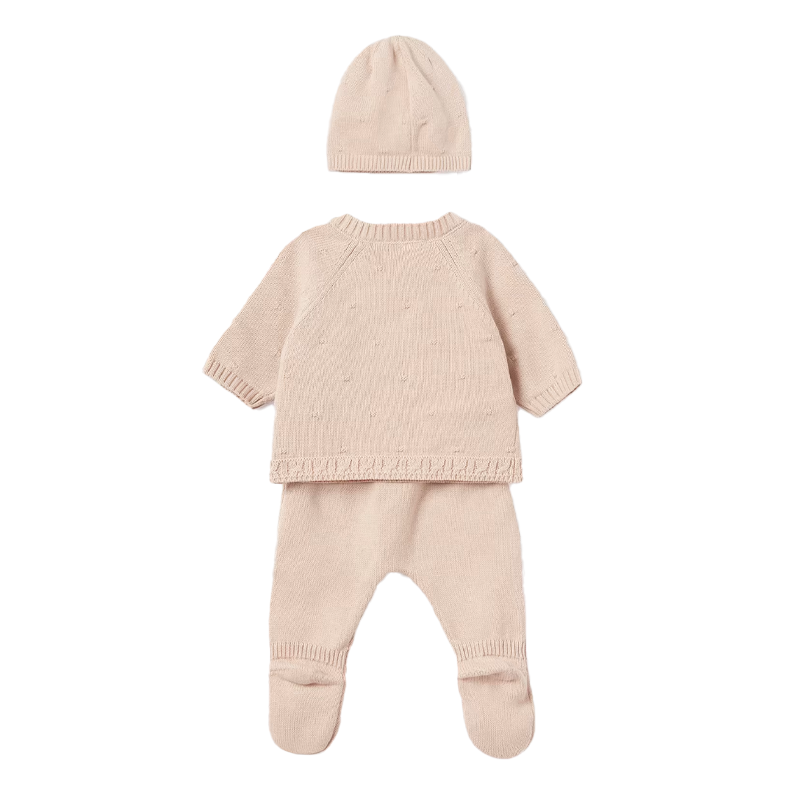 Mayoral Unisex Baby Cream 3-Piece Tricot Set