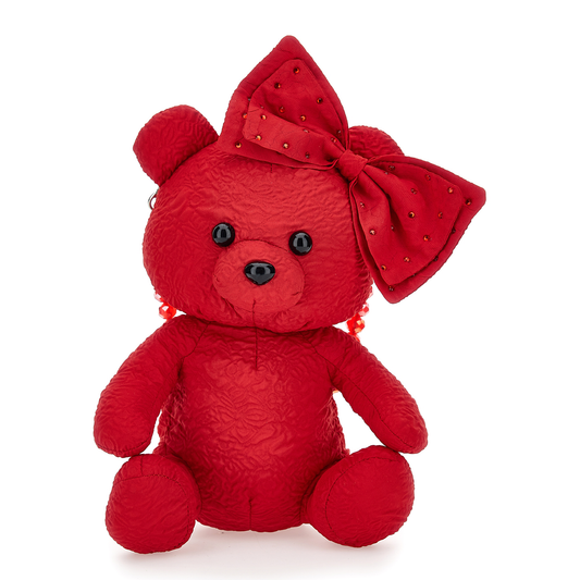 Monnalisa Girl's Red Teddy Bear Bag