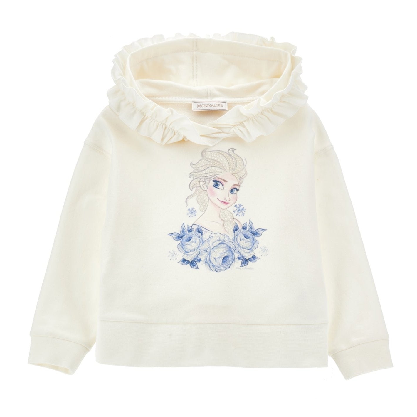 Monnalisa Girl's Panna Frozen Ruffle Hoodie