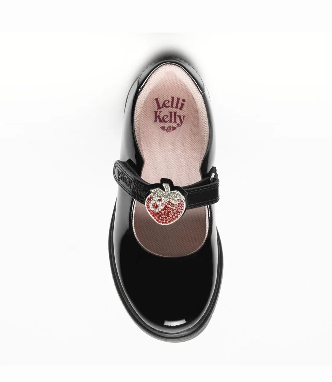 Lelli Kelly Girl's Black Patent Strawberry Leather School Shoes