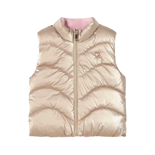 Mayoral Baby Girl's Sepia/Colorete Reversible Gilet