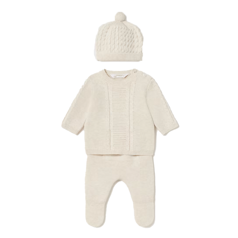 Mayoral Unisex Baby Milk Vigour 3-Piece Tricot Set