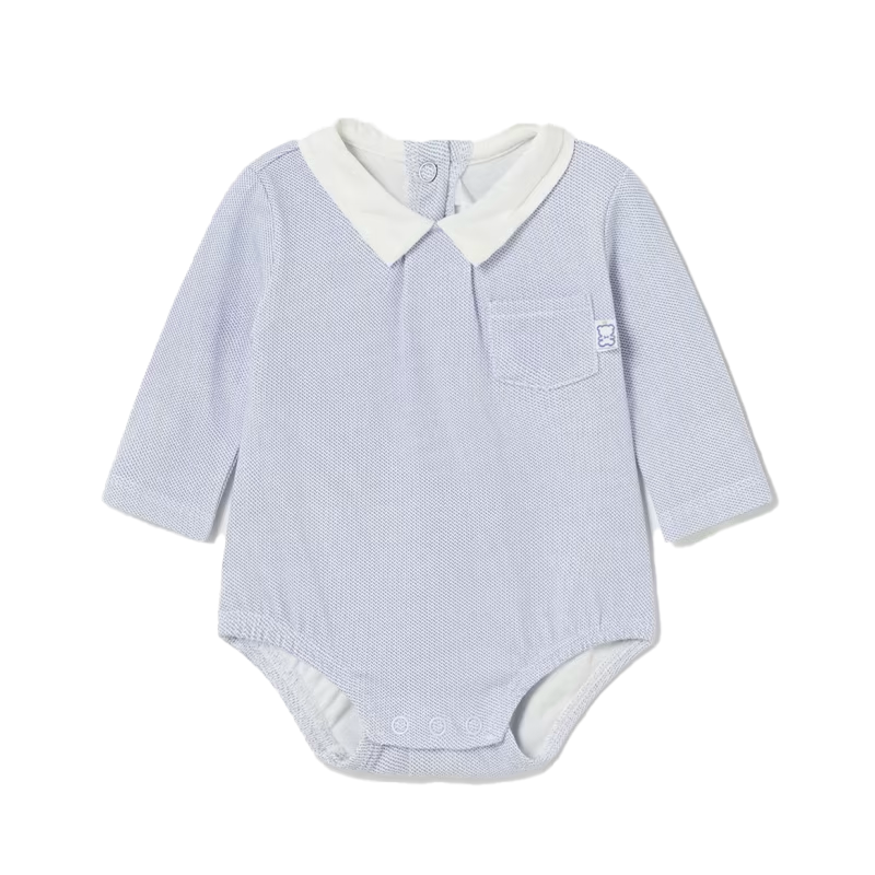 Mayoral Baby Boy's Winter Blue Bodysuit