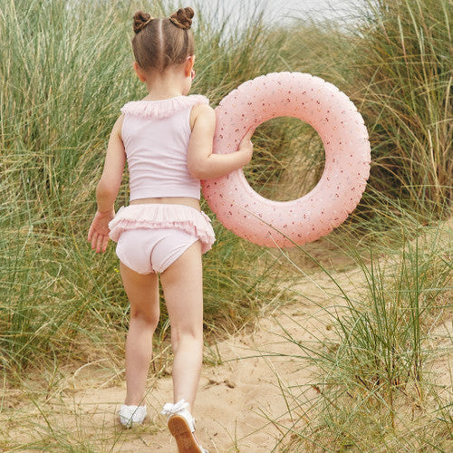 Caramelo Girl's Pink Frill Tankini