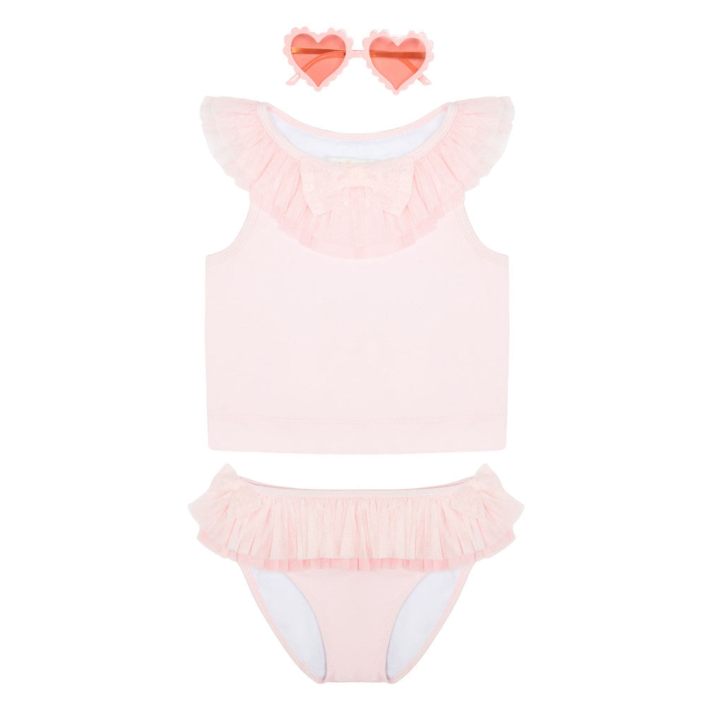 Caramelo Girl's Pink Frill Tankini