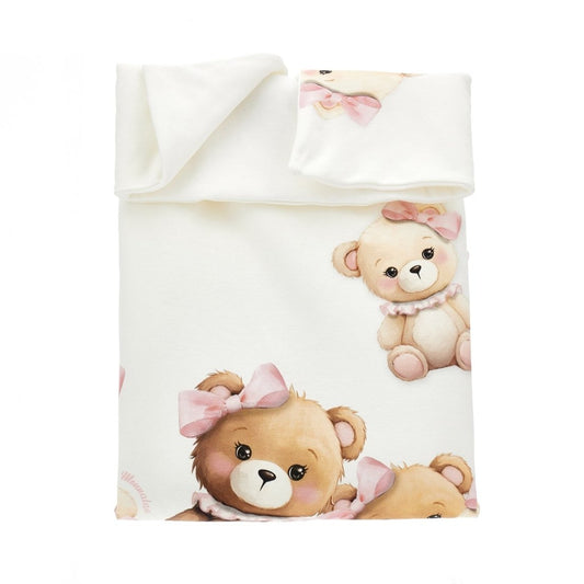 Monnalisa Girl's Panna Teddy Blanket