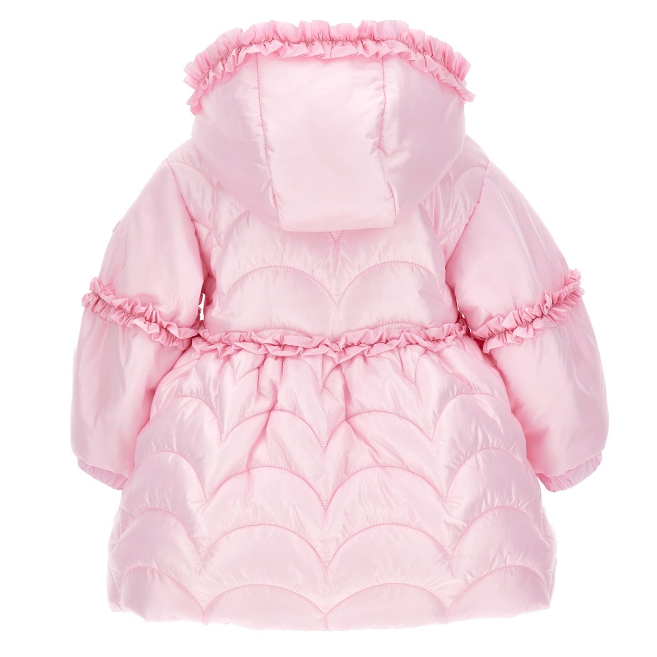 Monnalisa Baby Girl's Rosa Quilted Hooded Coat