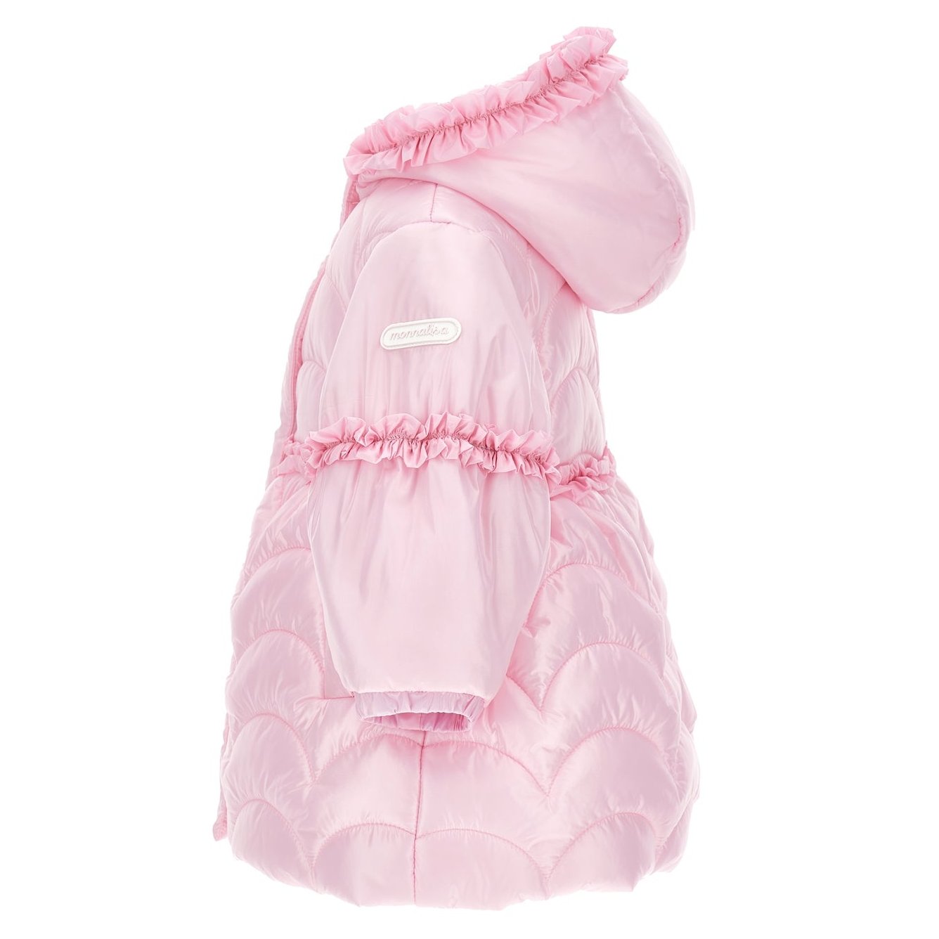 Monnalisa Baby Girl's Rosa Quilted Hooded Coat