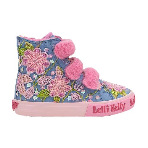 Lelli Kelly Girl's Light Blue Brook Mid Fluffy Hi-Tops