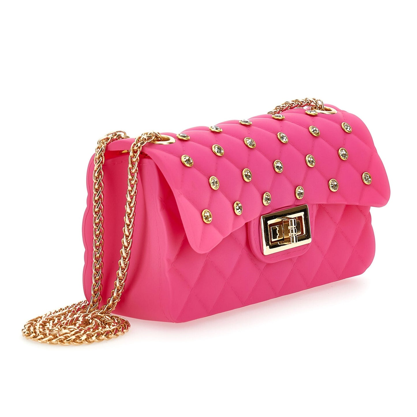 Monnalisa Girl's Fuchsia Coated PVC Handbag