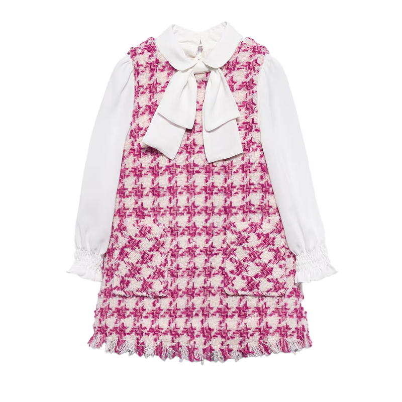 Abel&Lula Girl's Redcurrant Pinafore Dress