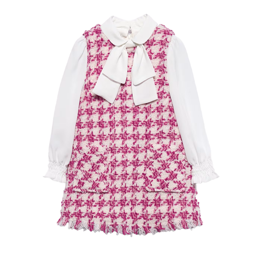 Abel&Lula Girl's Redcurrant Pinafore Dress