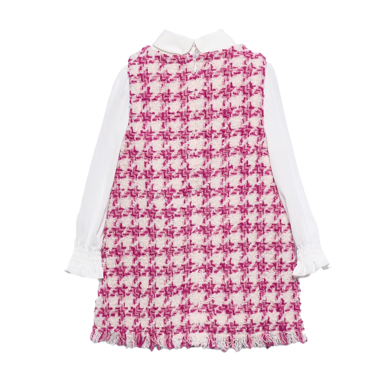 Abel&Lula Girl's Redcurrant Pinafore Dress