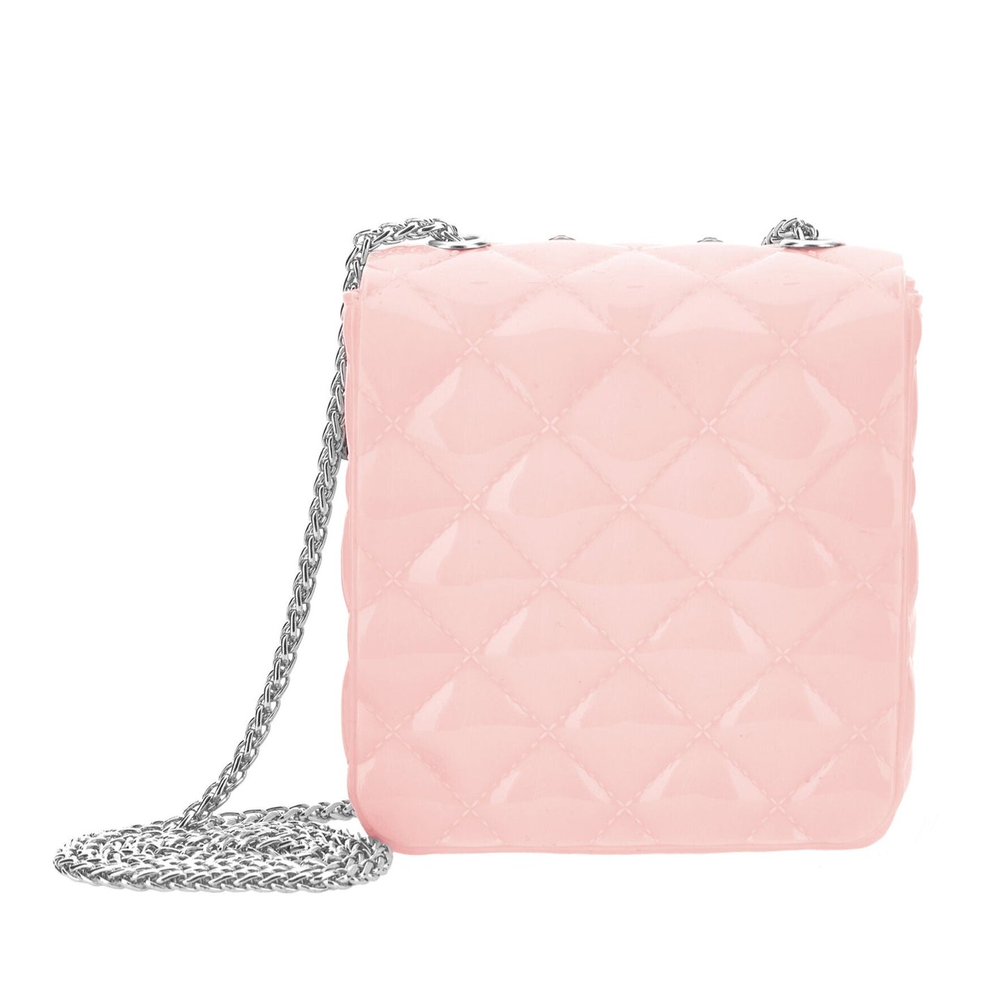 Monnalisa Girl's Rose Pink Rhinestone PVC Bag