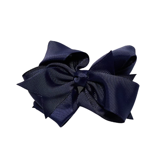 Abel&Lula Girl's Navy Double Bow Clip