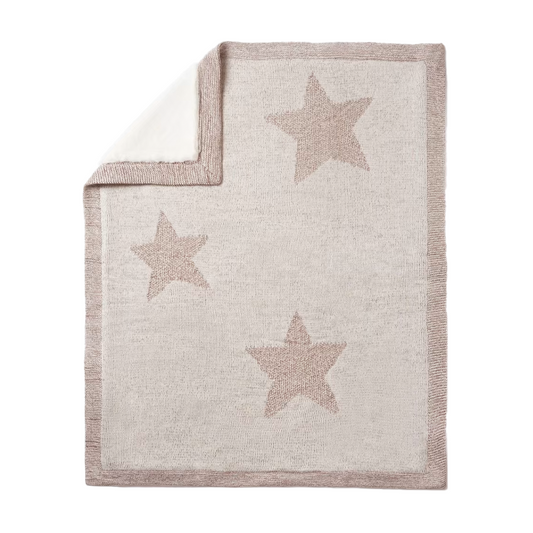 Mayoral Unisex Baby Light Brown Star Fur Blanket