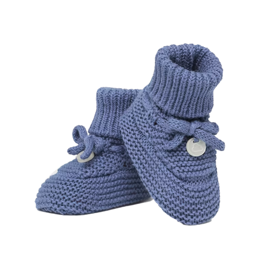 Mayoral Baby Boy's Winter Blue Tricot Booties