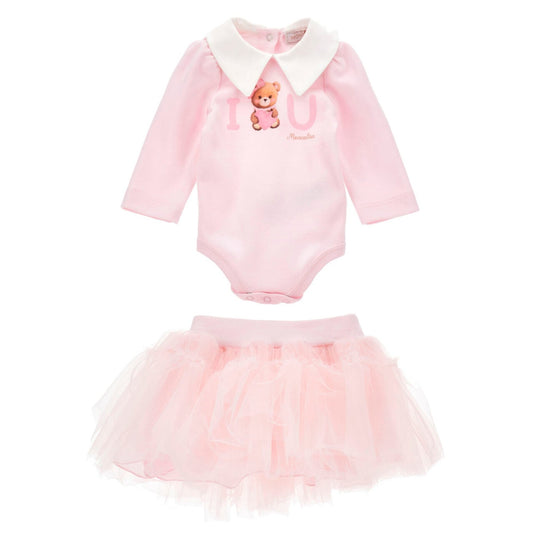 Monnalisa Baby Girl's Pink Tutu Set