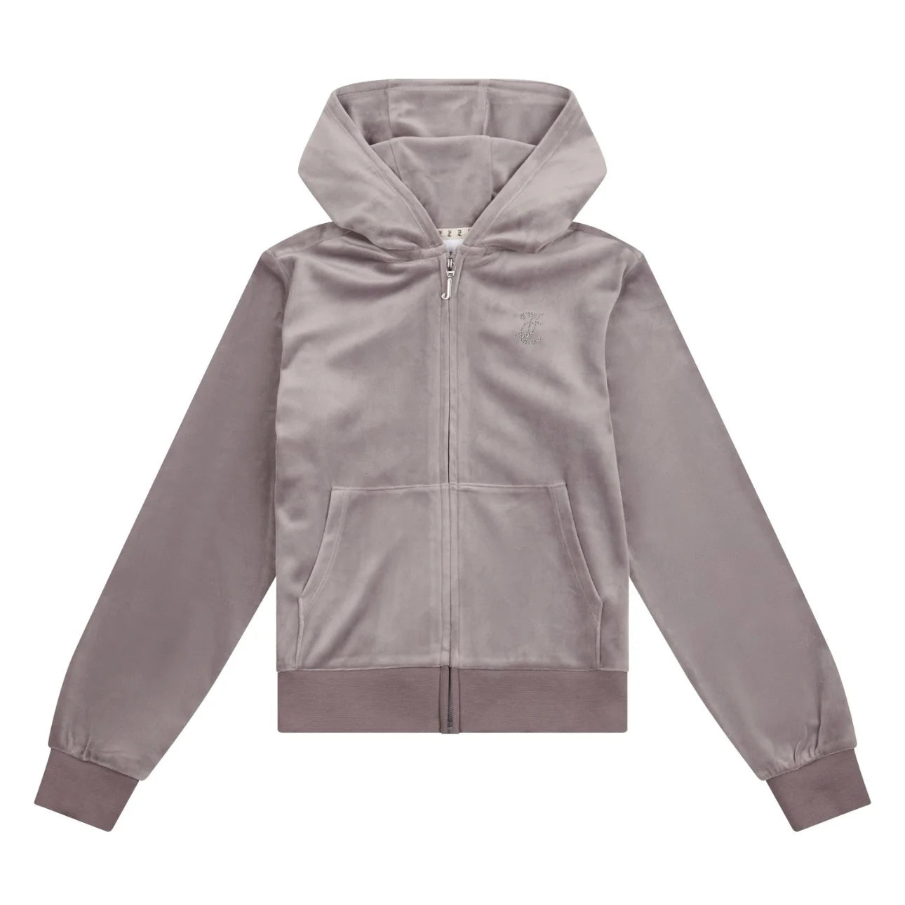 Juicy Couture Girl's Rabbit Velour Diamanté Zip-Up Hoodie