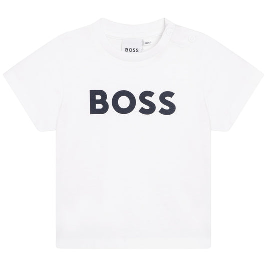 Hugo Boss Baby Boy's White Logo Short-Sleeved T-Shirt