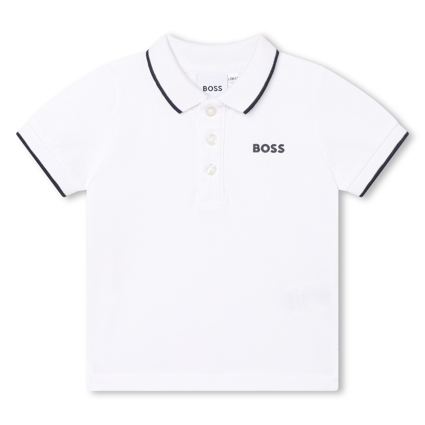 Hugo Boss Baby Boy's White Short Sleeved Cotton Polo Shirt