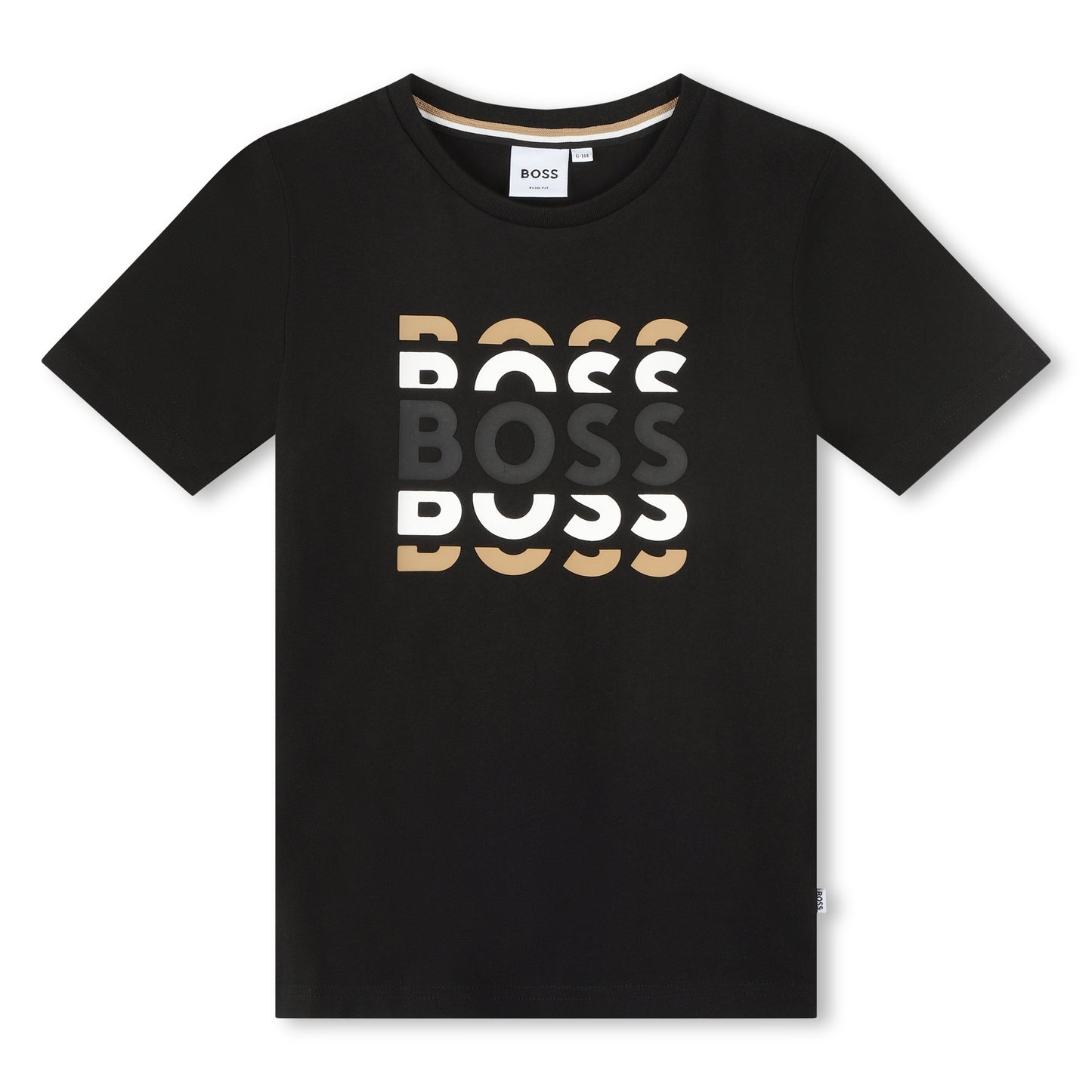 Hugo Boss Boy's Black Stone Logo T-Shirt