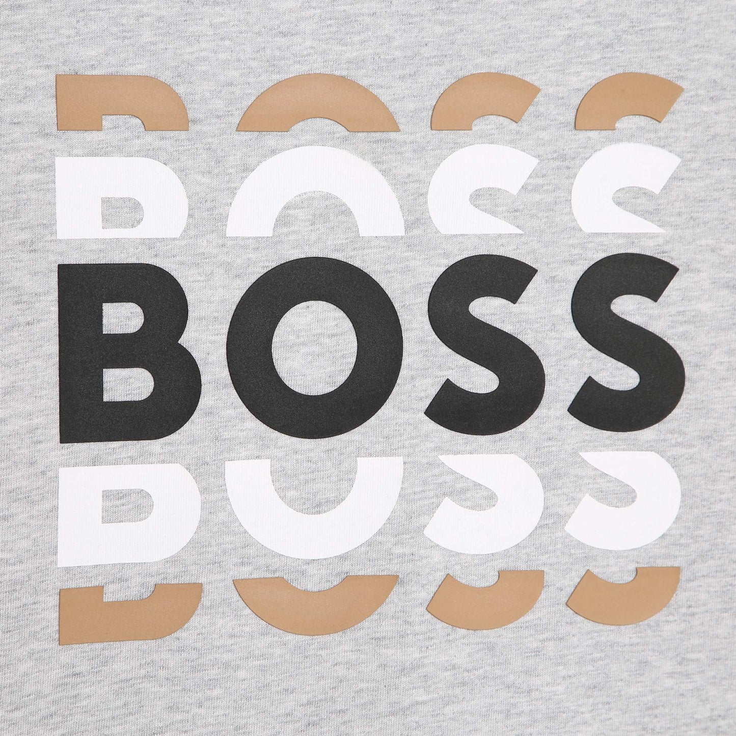 Hugo Boss Boy's Chine Grey Stone Logo T-Shirt