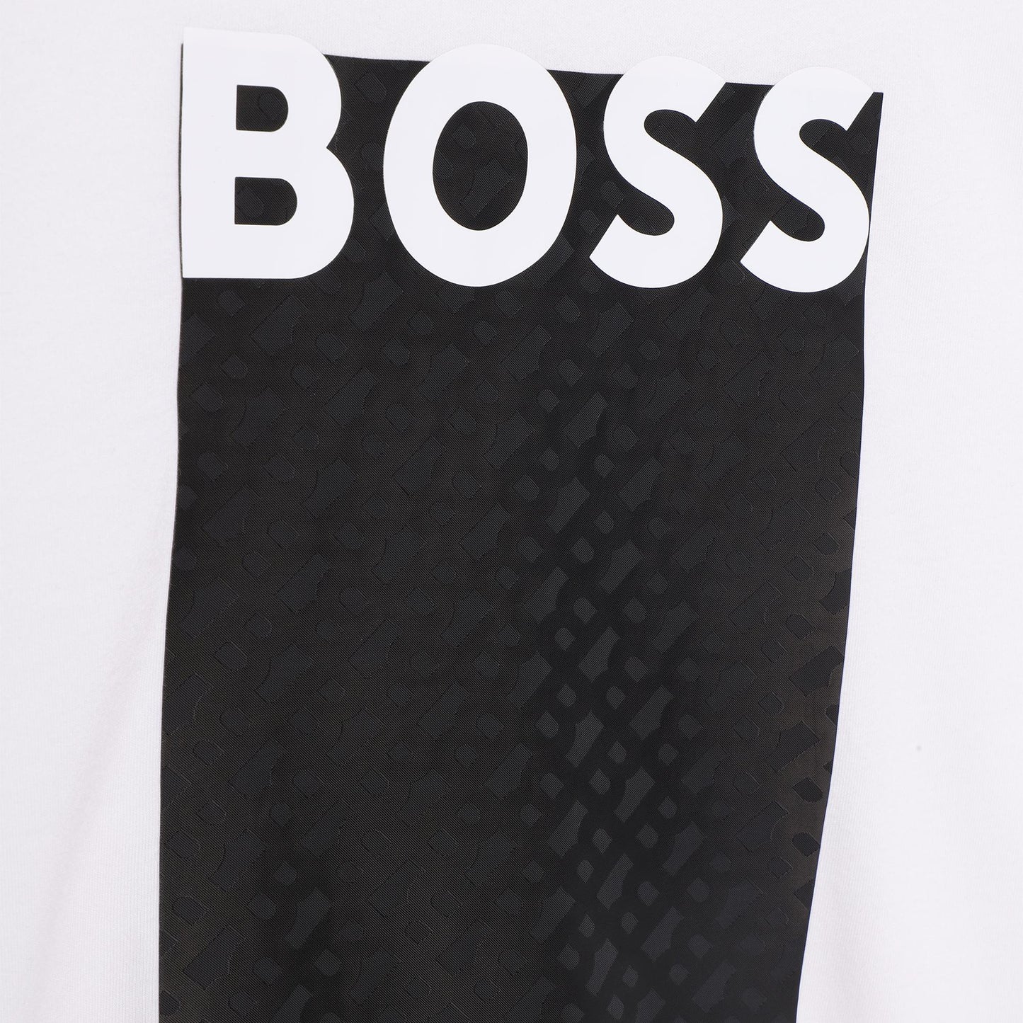 Hugo Boss Boy's White Logo Long-Sleeve T-Shirt