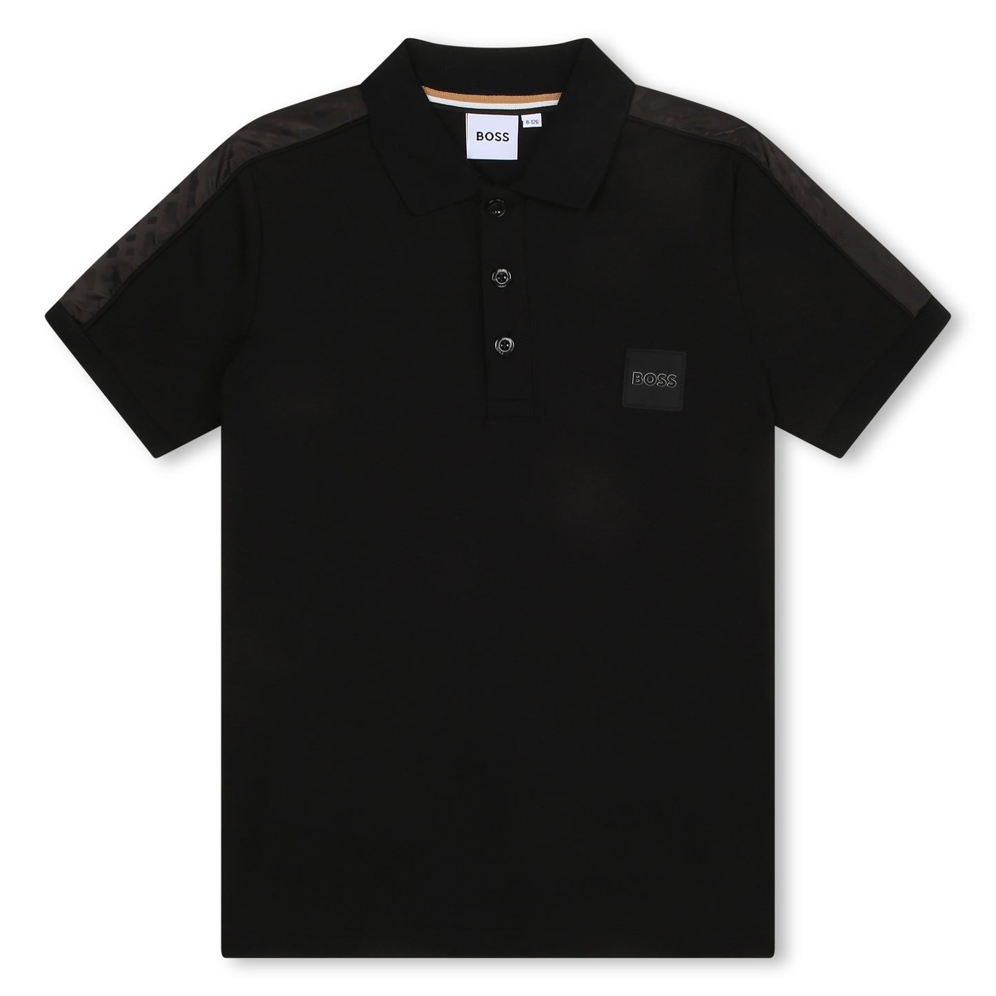 Hugo Boss Boy's Black Short-Sleeved Polo Shirt