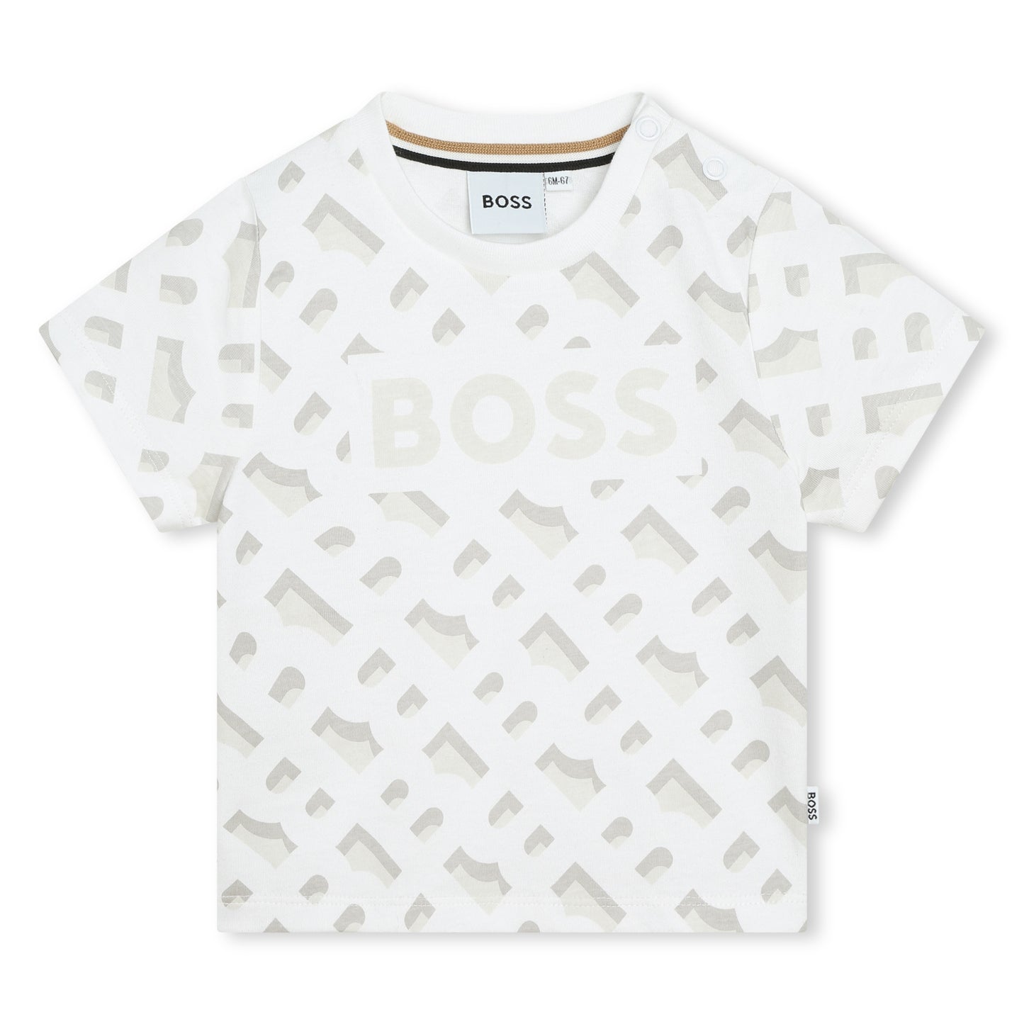 Hugo Boss Baby Boy's White Pattern T-Shirt