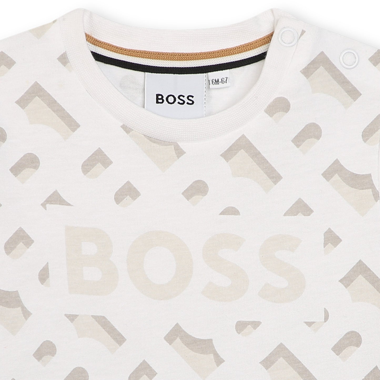 Hugo Boss Baby Boy's White Pattern T-Shirt