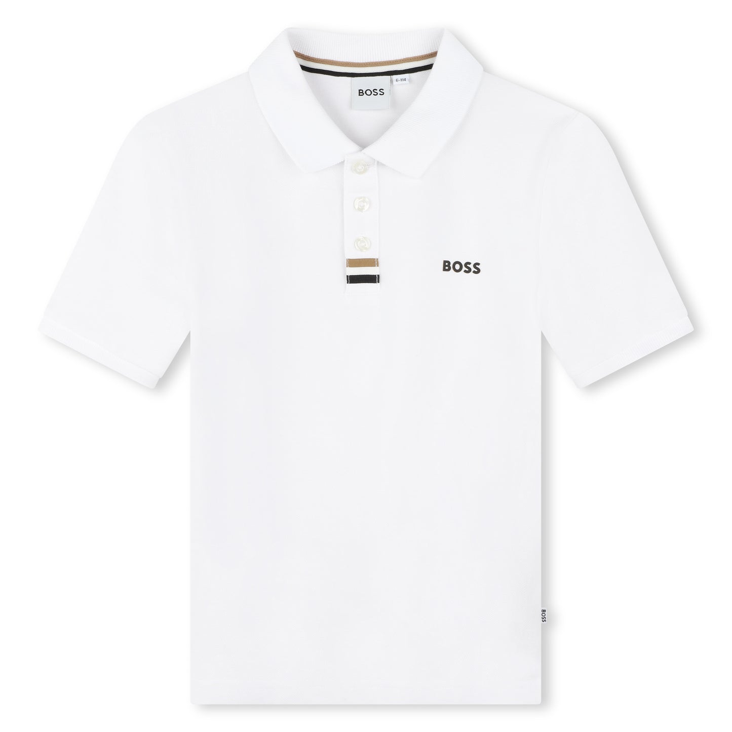 Hugo Boss Boy's White Short-Sleeved Polo