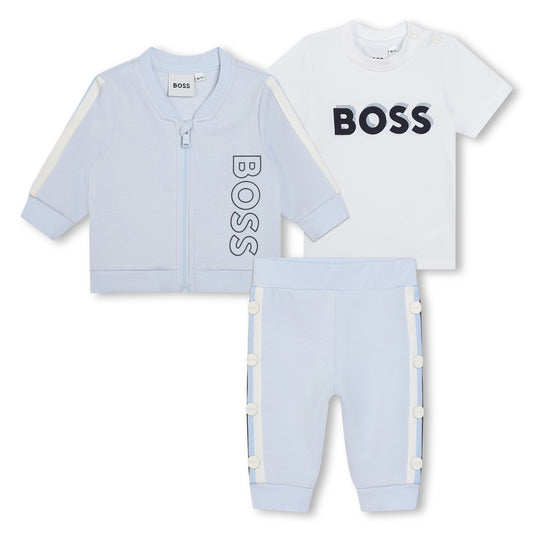Hugo Boss Baby Boy's Pale Blue 3-Piece Set