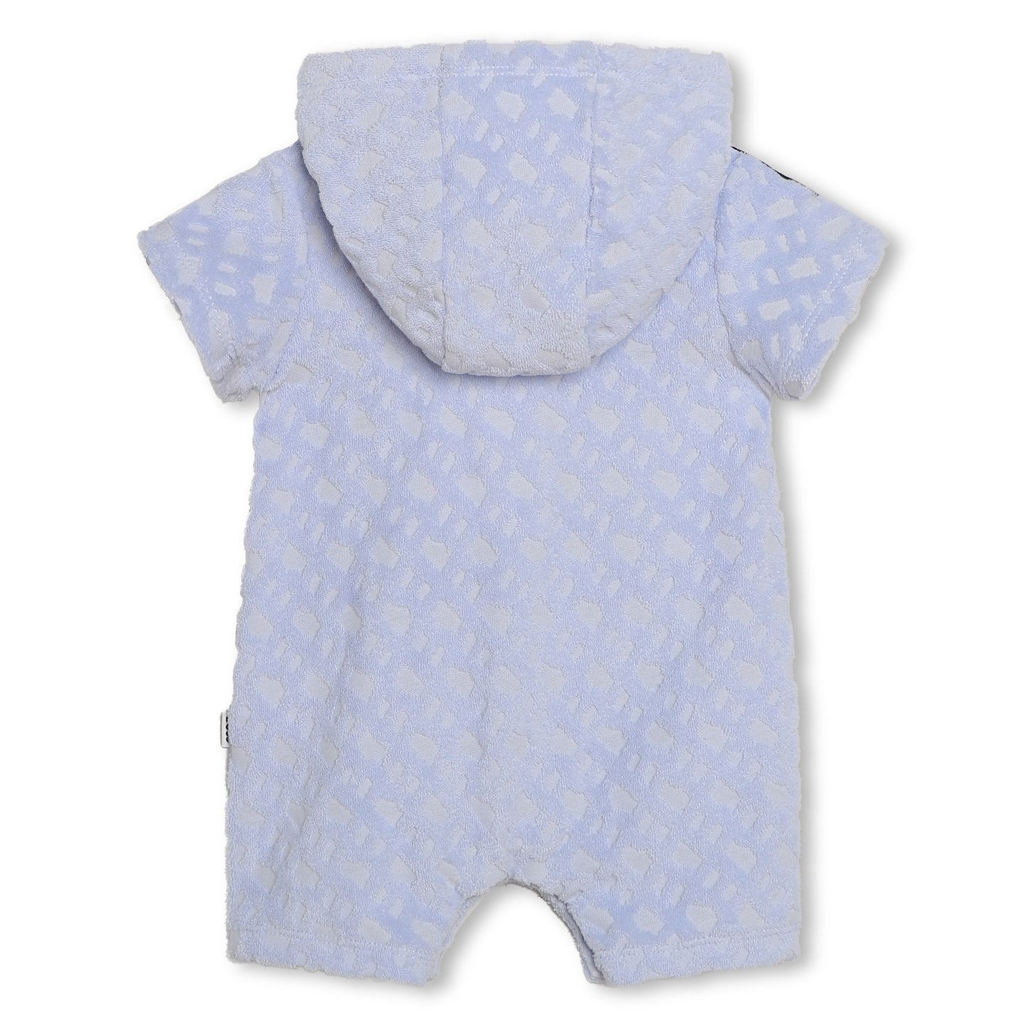 Hugo Boss Baby Boy's Pale Blue Towelling Hooded Playsuit