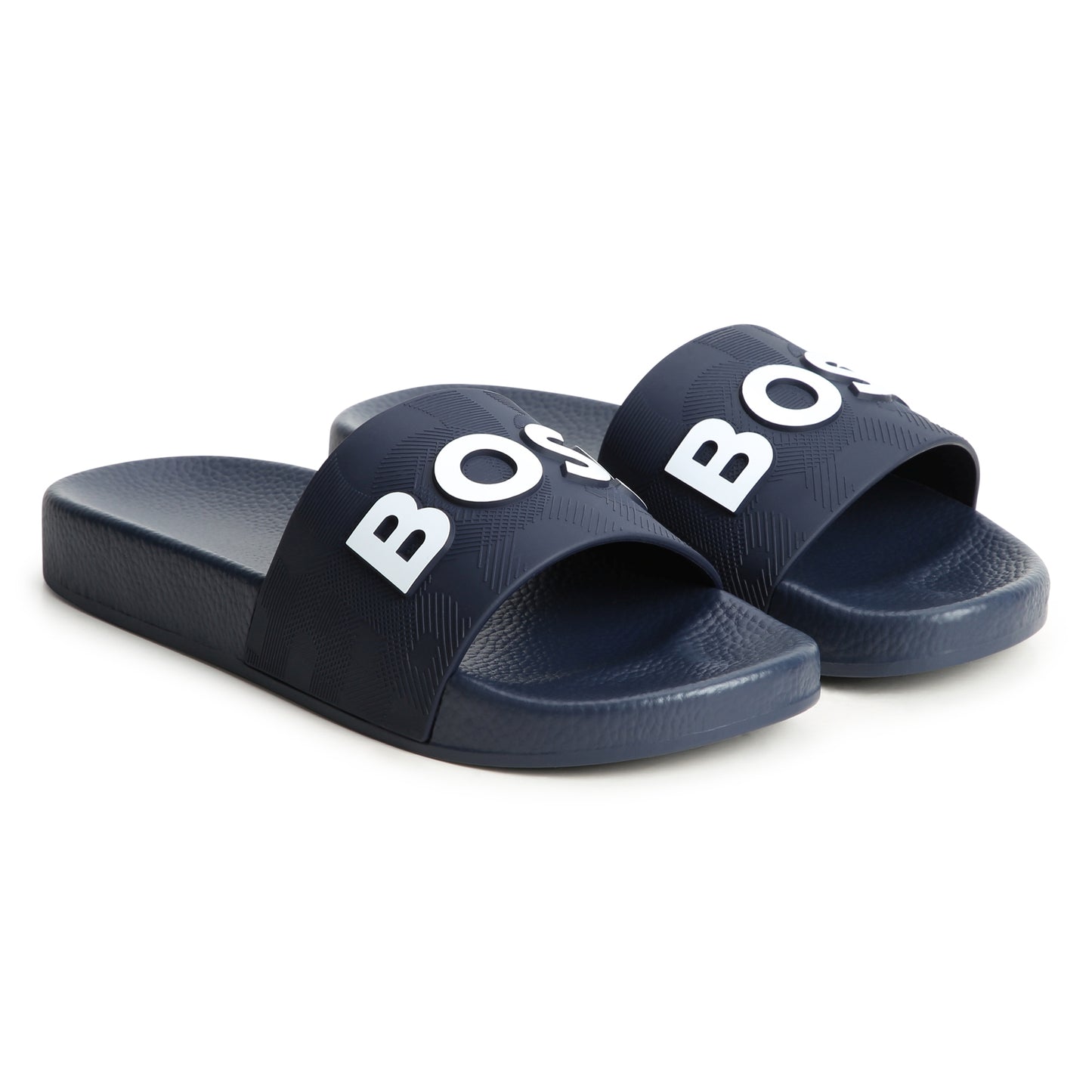 Hugo Boss Boy's Navy Lightweight Logo Sliders