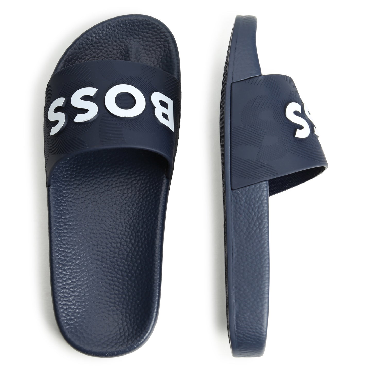 Hugo Boss Boy's Navy Lightweight Logo Sliders