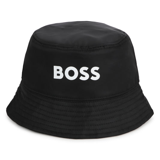 Hugo Boss Boy's Black Reversible Logo Bucket Hat