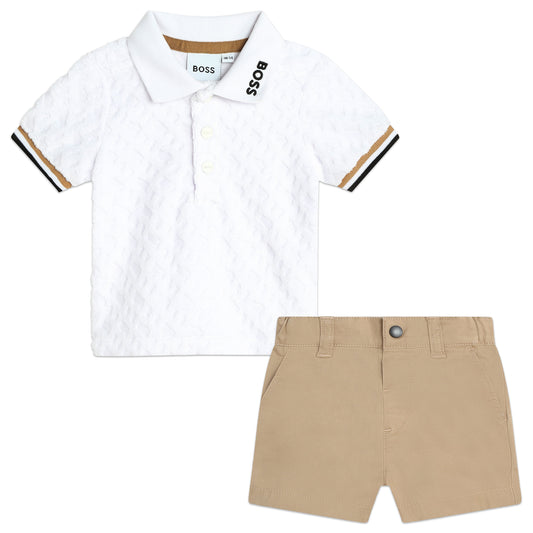 Hugo Boss Baby Boy's Stone Polo Shirt Short Set