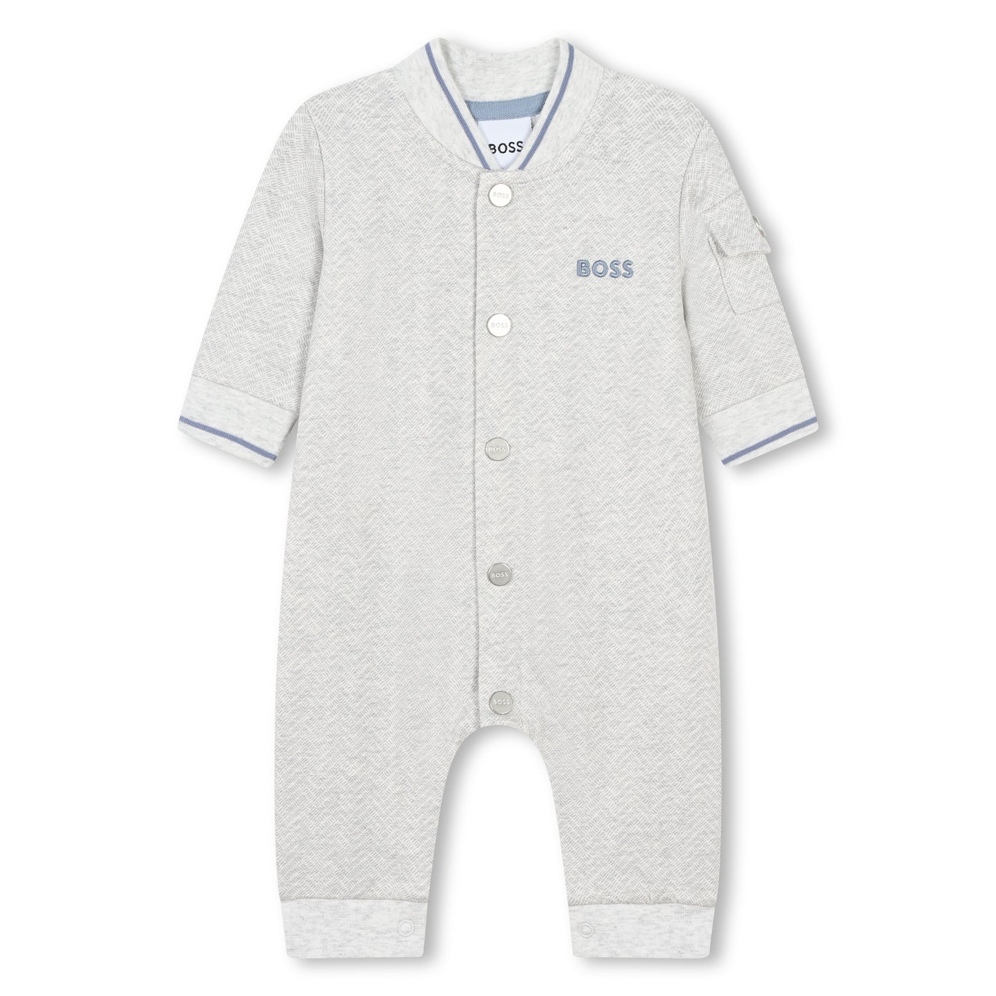 Hugo Boss Baby Boy's Light Chine Grey Fleece Playsuit